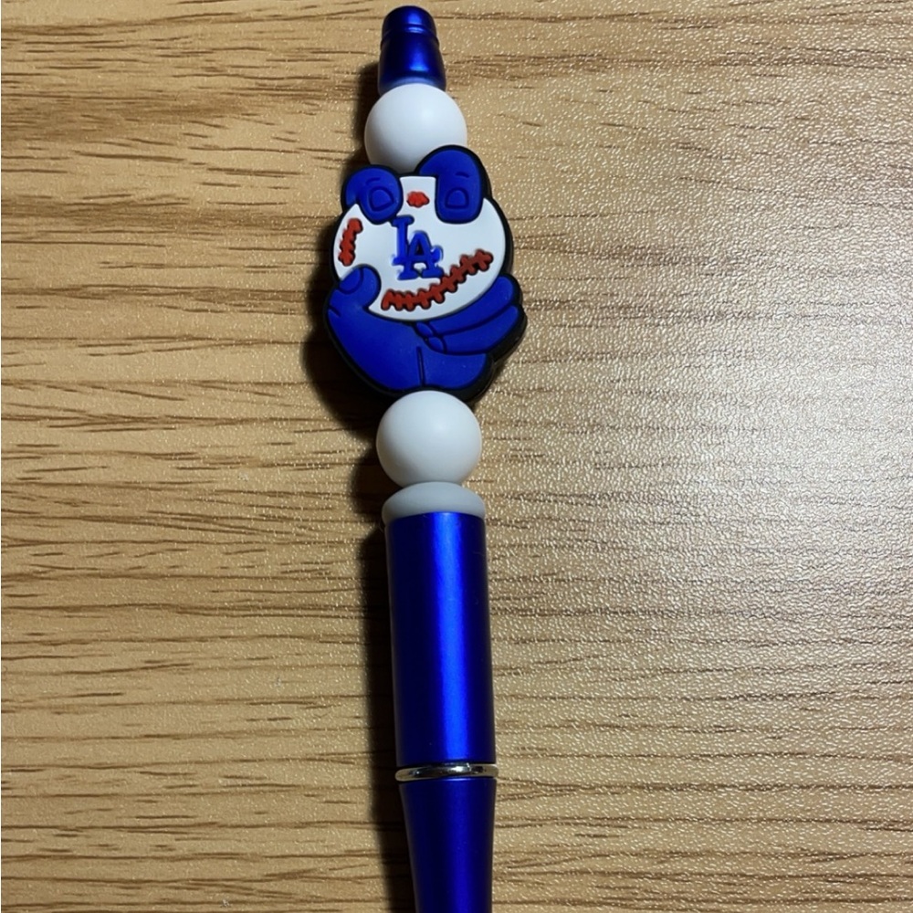 DODGERS BASEBALL FOCAL BEAD PEN